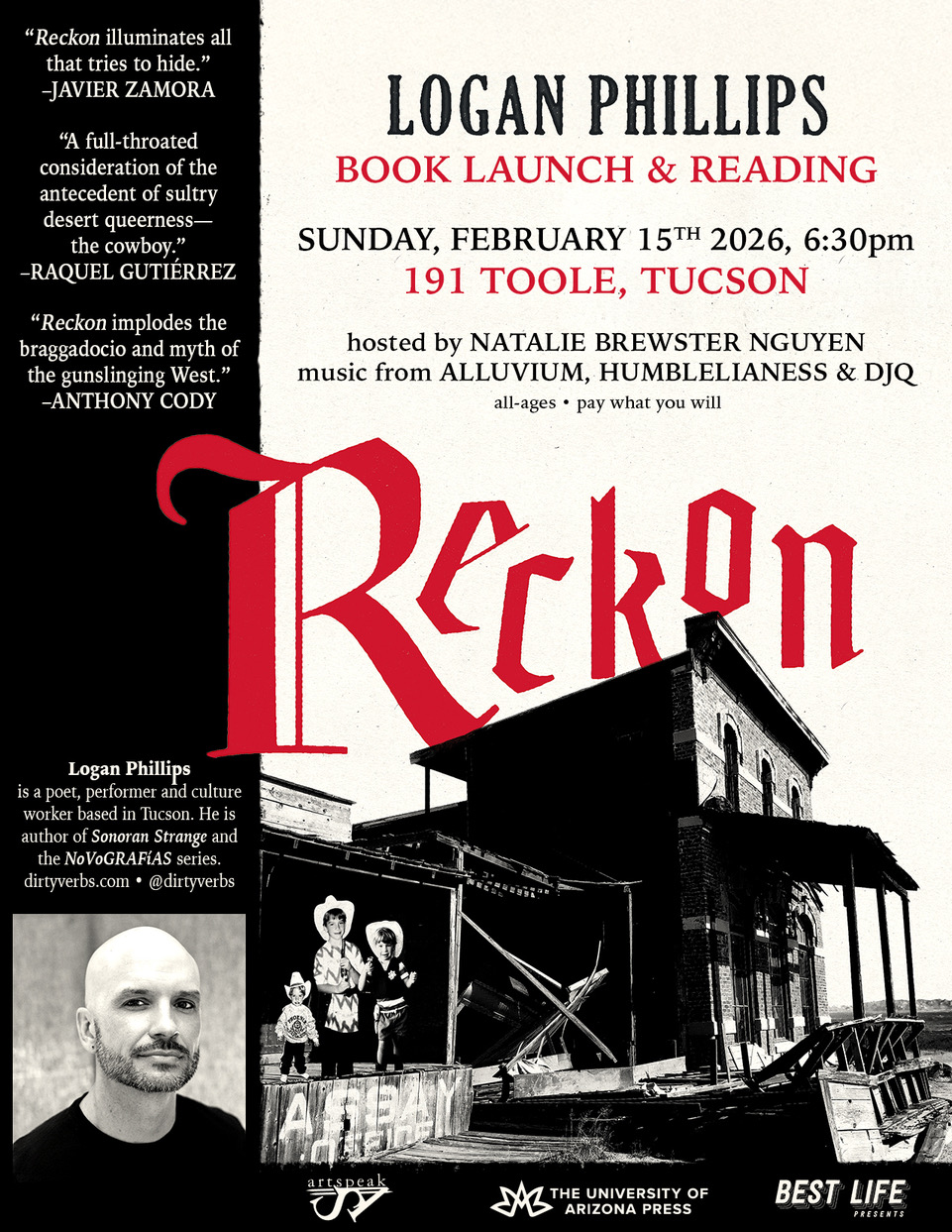 Logan Phillips - RECKON Book Launch & Reading - Rialto Theatre